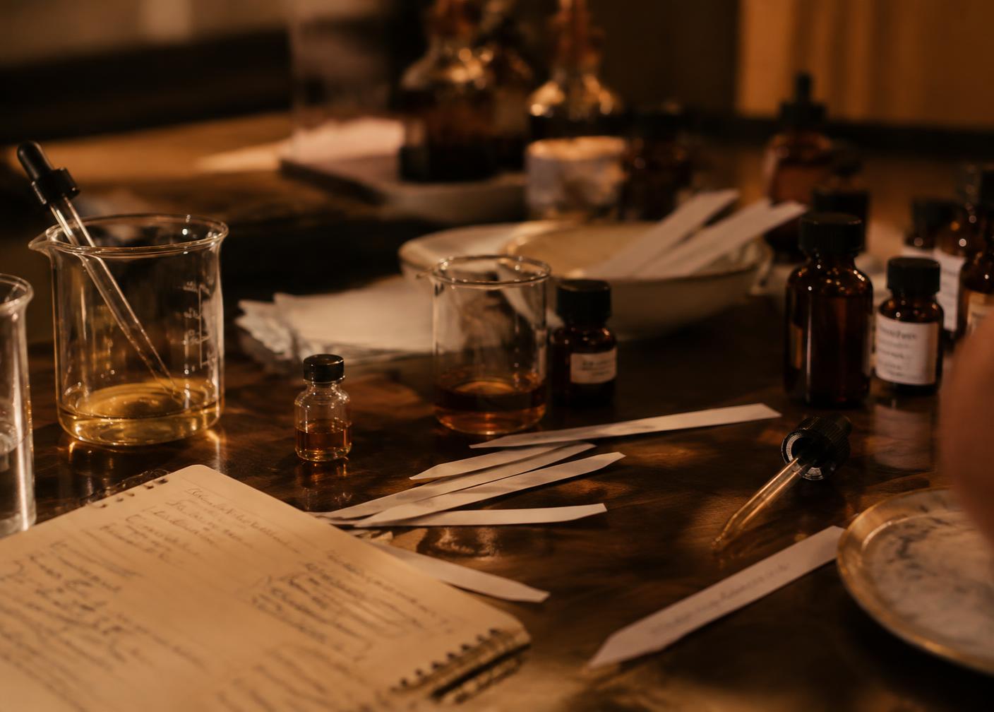 Perfumer's blending table